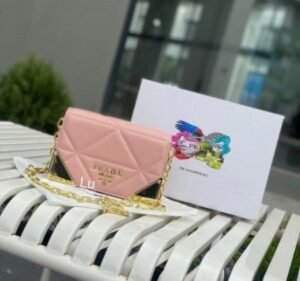 PRADA QUALITED NAPPA LEATHER SHOULDER BAG (PINK) WITH OG BOX AND DUST BAG