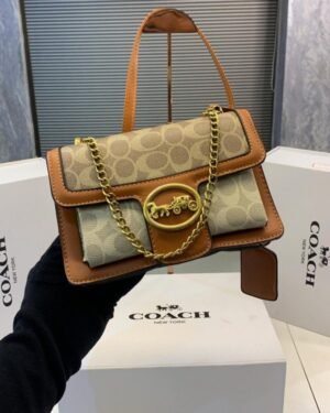 COACH GEORGIE SHOULDER BAG WITH ORIGNAL FOLDING BOX (BROWN)