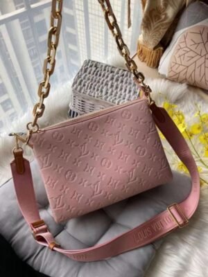 LOUIS VUITTON COUSIN PM HANDBAG WITH OG BOX (PINK)