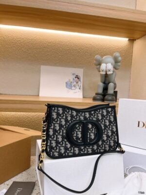 DIOR OBLIQUE SIGNATURE CROSSBODY WITH CD BRACLET CHAIN WITH OG BOX