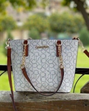 CALVIN  KLEIN MINI TOTE BAG (WHITE)