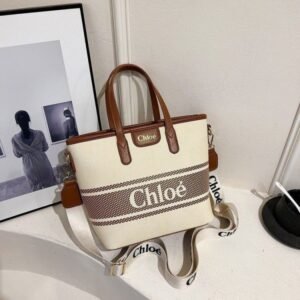 CHLOE TOTE BAGS ( BROWN )