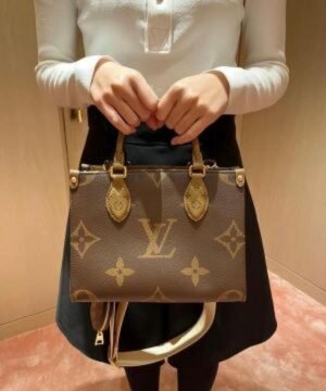 LOUIS_VUITTON ONTHEGO PM WITH OG BOX AND DOUBLE BOX AND DUST BAG INCLUDING CARRYBAG (BROWN)